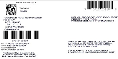 Label (Trazodone HCl 50mg)